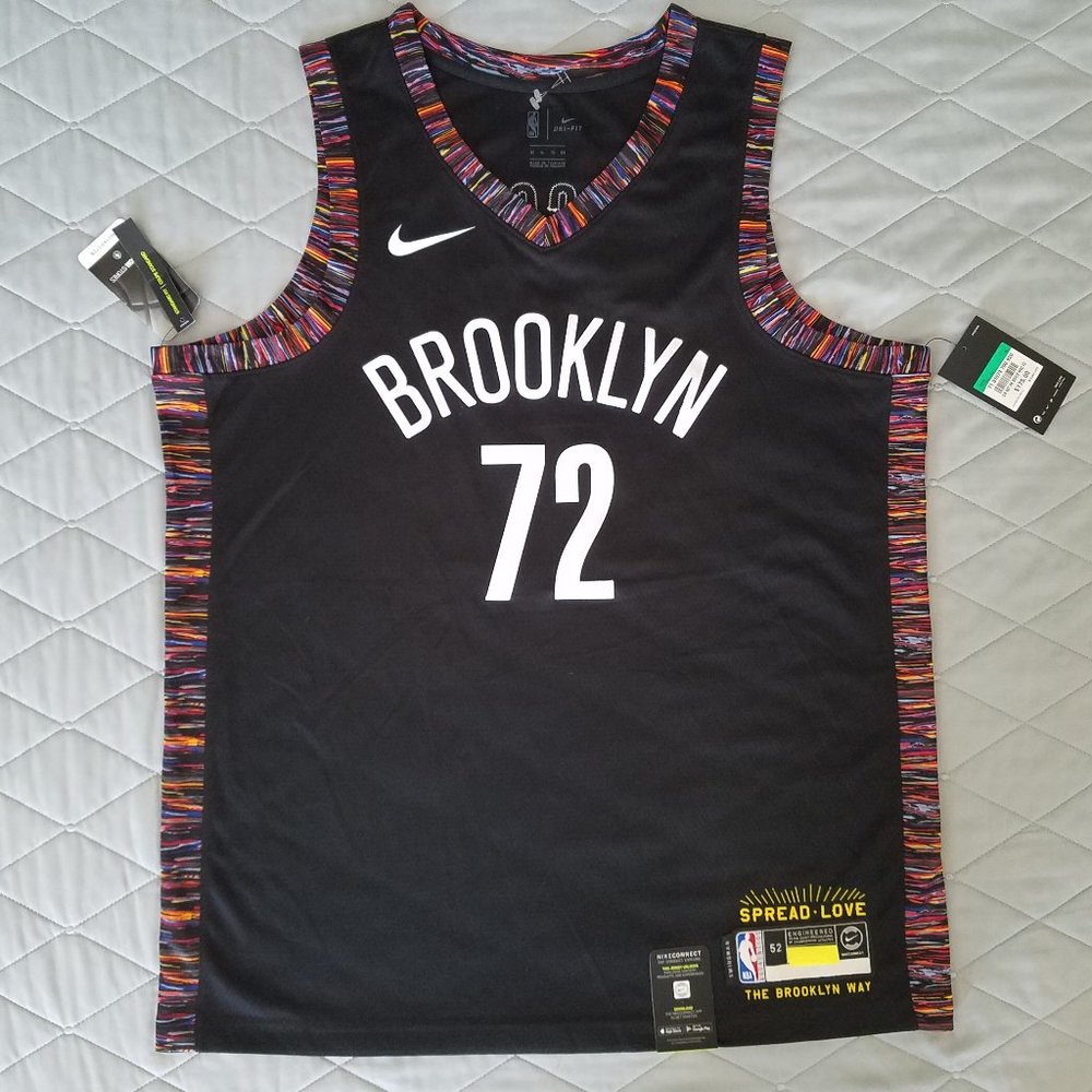NBA Brooklyn Nets Biggie # 72 Nike Swingman Sz XL